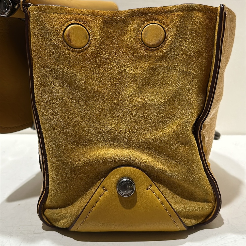COACH (E1680-38388) “Drifter” Mustard Yellow Leather/ Suede Satchel - Picture 8 of 16